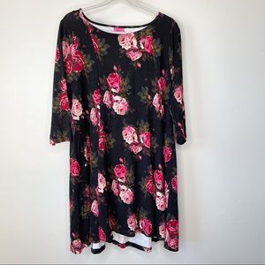 Torrid + Betsey Johnson Black Floral Mini Dress Torrid Size 2 (2X)